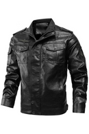 Veste en cuir pour hommes hiver vêtements pour hommes coupe-vent en cuir manteaux hommes Slim Fit Faux cuir moto vestes vêtements