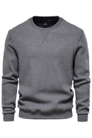 Cotton O-neck Sweatshirts Men Casual Solid Color Pullover Hoodies Men New Autumn Fashion Simple Brand Man Sweatshirt