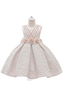 Children Dress Princess Dress Embroidered Sleeveless Bow Princess Dress Little Girl Piano Performance Costume