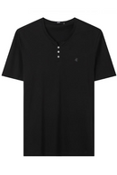 men's t-shirt youth solid color v-neck short-sleeved simple casual men's t-shirt top