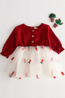 Baby Girl Dresses Party And Wedding Kids'infant Princess Red Dress Birthday Clothes For Girls Little Girls Clothing