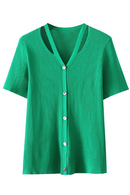 T-Shirt For Women Clothes Ice Silk Knitted Tops Casual Sexy Slim Off-The-Shoulder Tee Summer