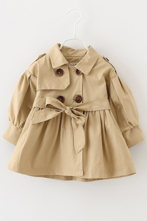 Veste d'automne pour filles, vêtements pour enfants, trench, manteaux pour filles, vêtements d'extérieur avec ceinture, de 0 à 4 ans, nouvelle collection