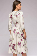 Women Elegent Floral Vintage Party Dress Long Sleeve Women Boho Dress Female Summer Holiday Casual Dress