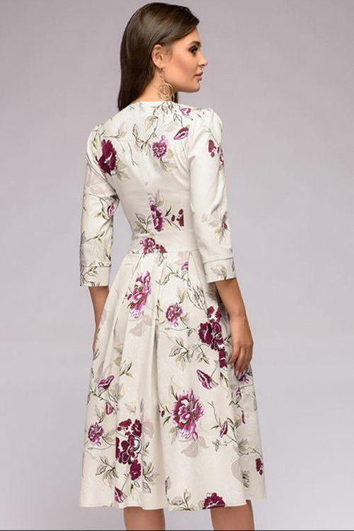 Femmes Élégant Floral Vintage Robe De Soirée À Manches Longues Femmes Boho Robe Femme Vacances D'été Tenue Décontractée