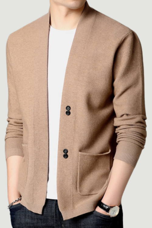 Men Sweater Cardigan Business Gentleman Casual Solid Pockets Comfortable Fit Knitting Jackets Male Coat Clothing