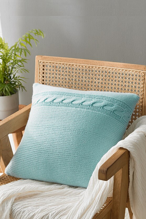 Solid Cushion Cover Knit Pillow Cover Blue  Mustard Yellow Grey Pink Pillow Case 45cm*45cm Home decoration For sofa Bed