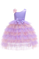 Elegant Princess Baby Girls party Dress for Wedding Mesh Bow shoulder Kids Dresses for Toddler Girl Children Christmas Clothing