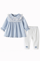 Spring and Autumn Kids Clothing Baby Girl Sets Infant Lace Love Printing Tops Trousers Suit Outing Children Fall Clothes
