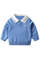 Baby Boys Knitted Sweaters Spring Lightweight Casual Lapel Children Tops Long Sleeve Kids Clothes for Boys