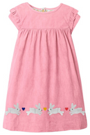 Frocks for Girls Summer Baby Girl Children Clothes Toddler Bunny Applique Casual Cotton Dress for Kids 2-7 Years