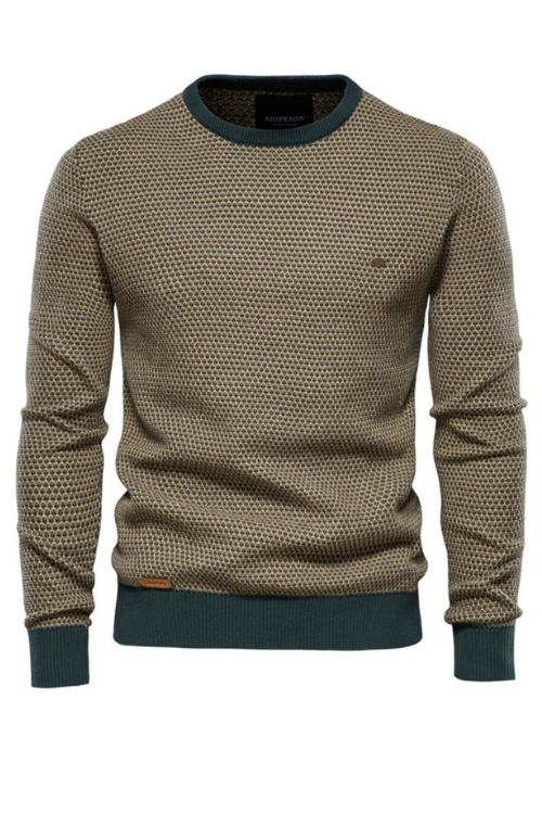 Cotton Spliced Pullovers Sweater Men Casual Warm O-neck Quality Mens Knitted Sweater Winter Sweaters for Men