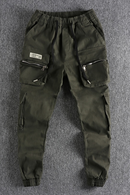Workwear multi pocket casual pants men elastic loose leggings casual pants trend trouser
