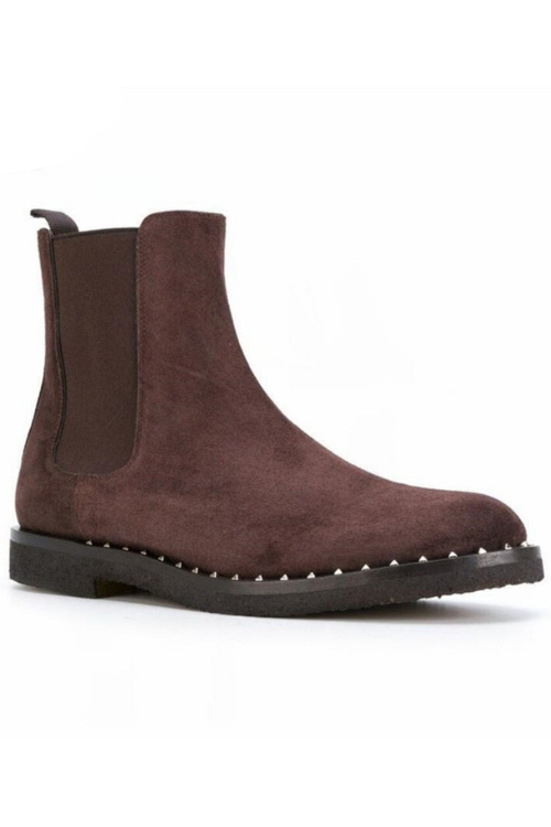 High Top Street Men Vintage Rivets Handmade Suede Boots New Slim fit Personalized West Boots