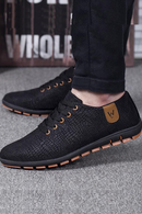 Chaussures pour hommes Chaussures décontractées respirantes pour hommes Baskets basses Chaussures en toile à lacets Chaussures plates pour hommes