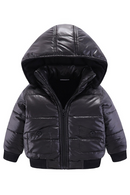 Little Boys Girls Winter Coats Solid Warm Thicken Cotton Removable Hooded Jacket for Kids Clothing Baby Wear