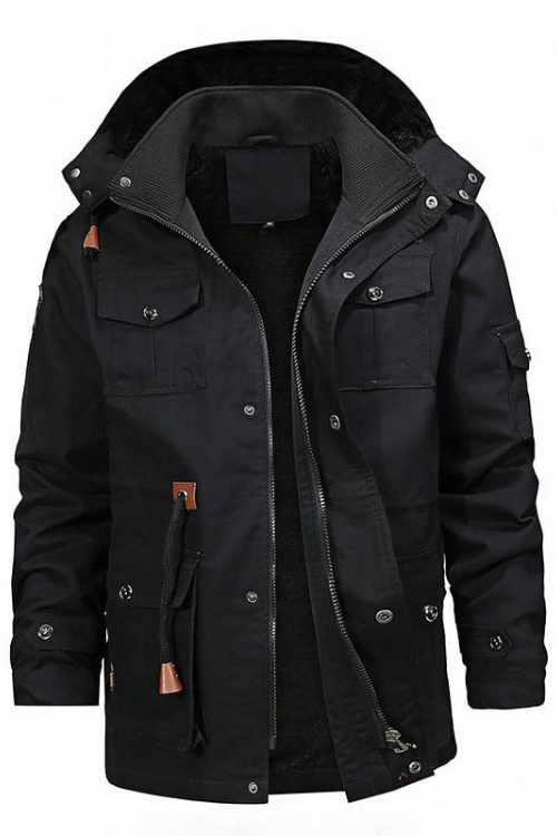 Winter Men's Fleece Warm Jackets Men Thermal Thick Hooded Coats Outerwear Male Army Military Jackets Mens Clothing