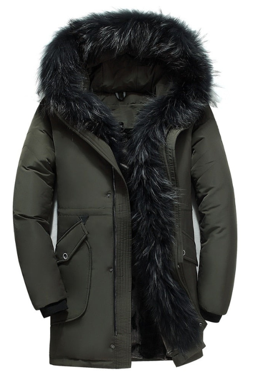 Winter Big Genuine Fur Hood Duck Down Jackets Men Warm High Quality Down Coats Male Casual Winter Outerwer Down Parkas