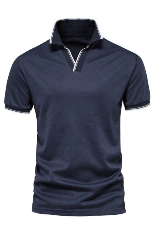 Men Solid Color Short Sleeve Classic Mens Polos New Summer Polo Shirt Men Clothing