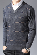 Nouveau pull pour hommes pulls col en V Slim Fit pulls tricot épais chaud automne Style vêtements décontractés hommes