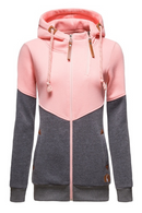 Spring Hoodied Sweatshirt Ladies Casual Patchwork Slim Womens Jackets Brand Warm Long Style Buttocks Hoodies Women