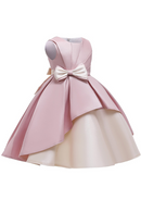 Summer Princess Dress For Kids Girl Bow Birthday Wedding Party Dresses Children Christmas Costume Clothes 3-10Y