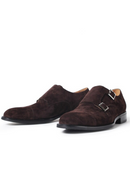 Handmade Men Shoes Full Grain Genuine Leather Double Buckle business office party wedding shoes original