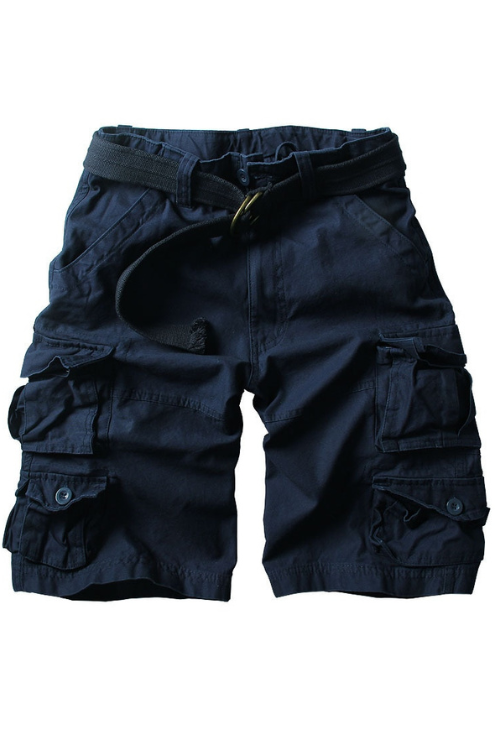 Été chaud de haute qualité hommes Cargo Shorts multi-poches coton hommes pantalons courts entraînement Bermuda (ceinture gratuite)