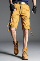 Été hommes pantalons courts genou longueur coton militaire hommes Cargo Shorts multi-poches en plein air armée travail hommes Shorts