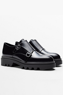 Shoes Women Ins Blogger Retro Slip-On Flat Shoes Loafers Women Genuine Leather