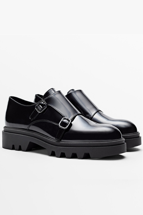 Shoes Women Ins Blogger Retro Slip-On Flat Shoes Loafers Women Genuine Leather