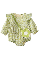 Autumn and Winter Children Jumpsuit Infant One-piece Kids Clothing Velvet Floral Baby Triangle Romper Baby Girl Clothes