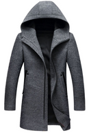 Winter Wool Coat Men Wool Jacket Men High Quality Hooded Mens
