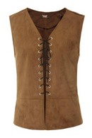 Vest Man Renaissance Steampunk Tops Gentleman Bandage Coat Retro Gothic Slim Viking Knight Waistcoat Halloween Party
