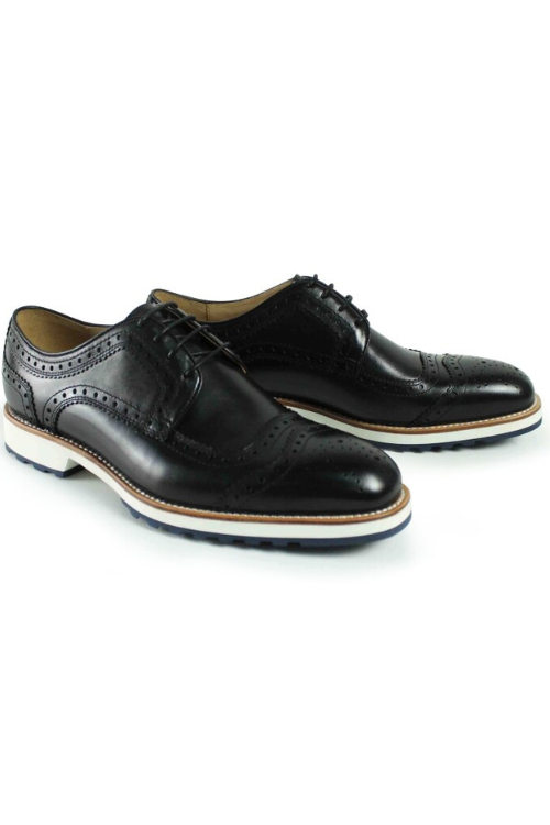 Retro Italian Mens Dress Shoes Pure Leather Lace Formal Derby Wedding Hollow Footwear For Man Male