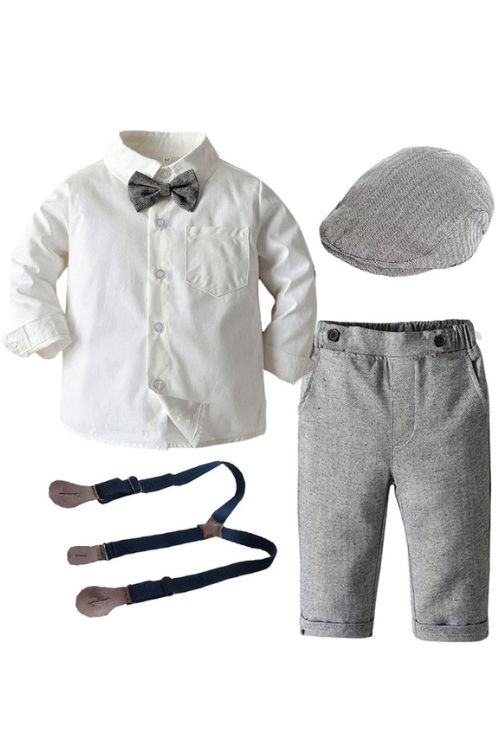 Kid Boys Formal Party Outfits Clothes Set Wedding Birthday Toddler Boy Gentleman Handsome Children Elegant Suit