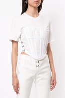 Slim T Shirts For Women Round Neck Short Sleeve Patchwork Button Temperament Casual T Shirt Female Clothing Summer New