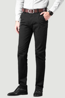 Men Business Pants Regular Straight Fit Stretch Pants Casual Suit Trousers Elasticity Pants Pocket Details
