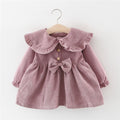 Spring Baby Girl Dress Long Sleeve Solid Color Princess Girl Wedding Party Dress Dress 1st Birthday Dress For Baby Girl