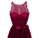 Autumn and Winter sleeveless Chiffon high-end party dress adolescent lace suspender backless waist-back dress