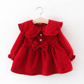 Spring Baby Girl Dress Long Sleeve Solid Color Princess Girl Wedding Party Dress Dress 1st Birthday Dress For Baby Girl