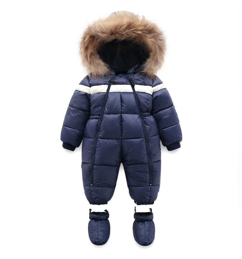 New Winter Infant Baby Boy Girl Romper Thicken Baby Snowsuit  Windproof Warm Jumpsuit For Children Clothes Toddler Outfit