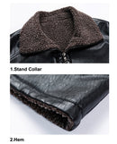 Hiver Faux Cuir Vestes Hommes Polaire Épais Chaud Moto Manteaux Mâle En Cuir Mince Coupe-Vent Vestes Vêtements