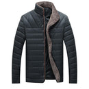 Hommes Bomber Vestes Homme Polaire Épais Chaud Coupe-Vent Veste Hommes Col De Fourrure Baseball Parkas Manteaux Vêtements
