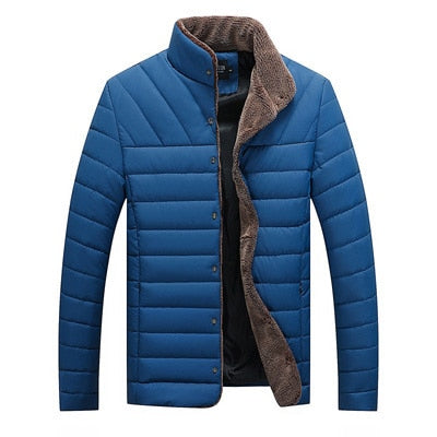 Mens Bomber Jackets Male Fleece Thick Warm Windbreaker Jacket Mens Fur Collar Baseball Parkas Coats Clothing