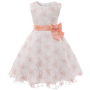 Girls dress dress beauty high-end princess dress lace sequin performance clothing party costume girls dress