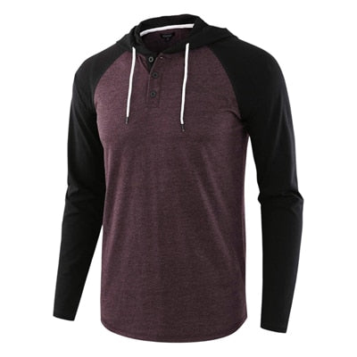 Mens Tees Spring Autumn Mens Long Sleeve Sweatshirt Hooded T Shirt Man Streetwear Sportswear Tracksuit Tops Tees