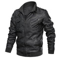 Mens Leather Jacket Male Motorcycle Leather Jackets Faux Biker Coats