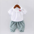 girls Summer outfits Toddler kids baby girls outfits cotton Tee Shorts Pants clothes