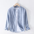 Casual Shirts Men Basic Classic White Hawaiian Shirt Male Long Sleeve